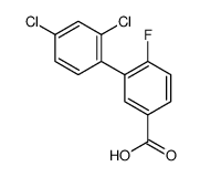 3-(2,4-dichlorophenyl)-4-fluorobenzoic acid结构式