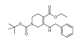 5-benzylamino-1,2,3,6-tetrahydropyridine-1,4-dicarboxylic acid 1-tert-butyl ester 4-ethyl ester Structure