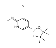 2-(甲基氨基)-5-(4,4,5,5-四甲基-1,3,2-二氧杂硼烷-2-基)烟腈结构式