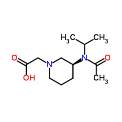 {(3S)-3-[Acetyl(isopropyl)amino]-1-piperidinyl}acetic acid结构式