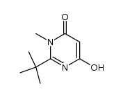 2-t-butyl-6-hydroxy-3-methylpyrimidin-4(3H)-one Structure