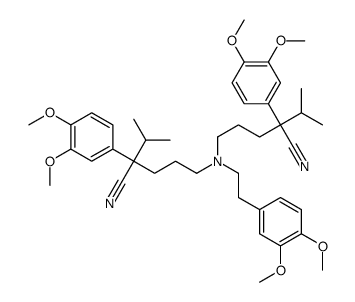 5-[[4-cyano-4-(3,4-dimethoxyphenyl)-5-methylhexyl]-[2-(3,4-dimethoxyphenyl)ethyl]amino]-2-(3,4-dimethoxyphenyl)-2-propan-2-ylpentanenitrile结构式