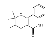 3-iodo-3,4,5,6-tetrahydro-5-oxo-2,2-dimethyl-2H-pyrano[3.2-c]quinoline结构式