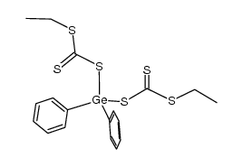 bis(S-ethyl trithiocarbonato)diphenylgermanium Structure