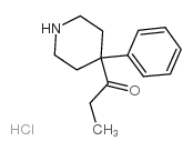 1-Propanone,1-(4-phenyl-4-piperidinyl)-, hydrochloride (1:1) structure