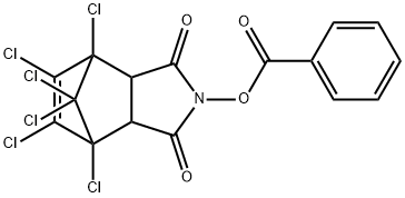 4,7-Methano-1H-isoindole-1,3(2H)-dione, 2-(benzoyloxy)-4,5,6,7,8,8-hexachloro-3a,4,7,7a-tetrahydro-结构式