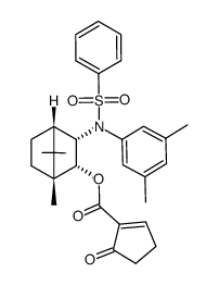 (1R,2R,3S,4S)-(3-(N-benzenesulfonyl-N-(3,5-dimethylphenyl)-amino)-2-bornyl)-2-oxo-cyclopentene-carboxylate结构式