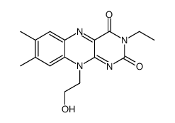 3-ethyl-10-(2'-hydroxyethyl)-7,8-dimethyl-10H-benzo[g]pteridine-2,4-dione结构式