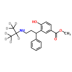 Methyl 4-hydroxy-3-{1-phenyl-3-[(2H7)-2-propanylamino]propyl}benzoate Structure