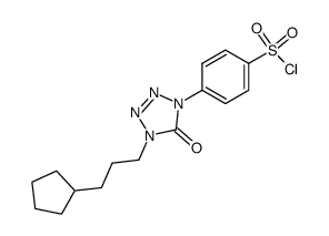 4-[(3-cyclopentylpropyl)-5-oxo-4,5-dihydrotetrazol-1-yl]phenylsulfonyl chloride Structure