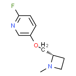 Pyridine, 2-fluoro-5-[[(2S)-1-methyl-2-azetidinyl]methoxy]- (9CI) Structure