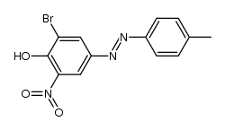 2-bromo-6-nitro-4-p-tolylazo-phenol结构式