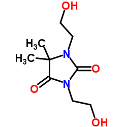 Hydantoin, 1,3-bis(2-hydroxyethyl)-5,5-dimethyl- Structure