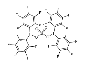 bis{bis-(pentafluoro phenyl) thallium} sulfate Structure