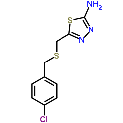 5-(4-CHLORO-BENZYLSULFANYLMETHYL)-[1,3,4]THIADIAZOL-2-YLAMINE Structure