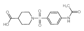 1-{[[4-(乙酰氨基)苯基]磺酰基}-4-哌啶羧酸结构式