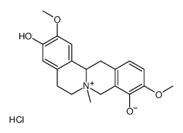 2,10-dimethoxy-7-methyl-6,8,13,13a-tetrahydro-5H-isoquinolino[2,1-b]isoquinolin-7-ium-3,9-diol,chloride结构式