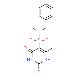 N-benzyl-N,6-dimethyl-2,4-dioxo-1,2,3,4-tetrahydropyrimidine-5-sulfonamide结构式