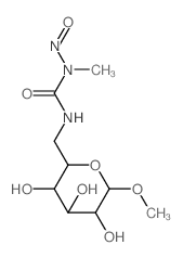 a-D-Glucopyranoside, methyl6-deoxy-6-[[(methylnitrosoamino)carbonyl]amino]-结构式