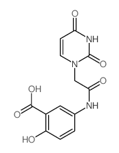 Benzoicacid, 5-[[2-(3,4-dihydro-2,4-dioxo-1(2H)-pyrimidinyl)acetyl]amino]-2-hydroxy-结构式