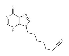 9H-Purine-9-heptanenitrile,1,6-dihydro-6-thioxo-结构式