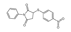 3-(4-nitrophenyl)sulfanyl-1-phenylpyrrolidine-2,5-dione结构式