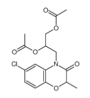 [2-acetyloxy-3-(6-chloro-2-methyl-3-oxo-1,4-benzoxazin-4-yl)propyl] acetate Structure