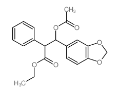 1,3-Benzodioxole-5-propanoicacid, b-(acetyloxy)-a-phenyl-, ethyl ester structure