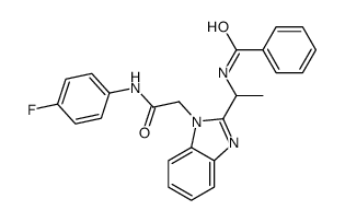 N-[1-[1-[2-(4-fluoroanilino)-2-oxoethyl]benzimidazol-2-yl]ethyl]benzamide Structure