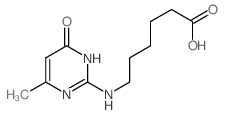 Hexanoic acid,6-[(1,6-dihydro-4-methyl-6-oxo-2-pyrimidinyl)amino]-结构式