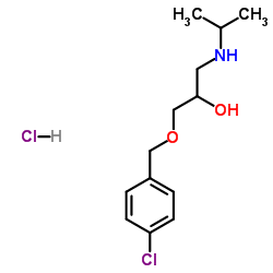 1-[(4-Chlorobenzyl)oxy]-3-(isopropylamino)-2-propanol hydrochloride (1:1) Structure