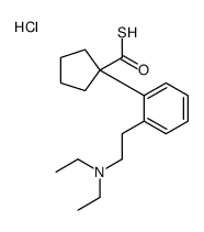 1-[2-[2-(diethylamino)ethyl]phenyl]cyclopentane-1-carbothioic S-acid,hydrochloride Structure