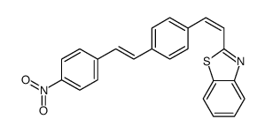 2-[2-[4-[2-(4-nitrophenyl)ethenyl]phenyl]ethenyl]-1,3-benzothiazole结构式