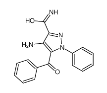 4-amino-5-benzoyl-1-phenylpyrazole-3-carboxamide结构式