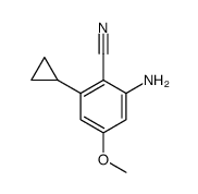 2-Amino-6-cyclopropyl-4-methoxybenzonitrile Structure