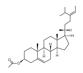 24-ethylcholesta-5,Z-24(28)-dien-3β-yl acetate Structure