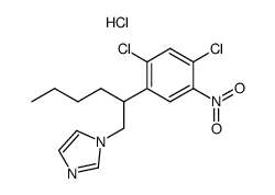 1-[2-(2,4-Dichloro-5-nitro-phenyl)-hexyl]-1H-imidazole; hydrochloride结构式