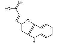 3-(4H-furo[3,2-b]indol-2-yl)prop-2-enamide结构式