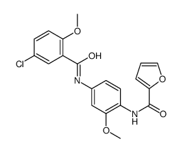 N-[4-[(5-chloro-2-methoxybenzoyl)amino]-2-methoxyphenyl]furan-2-carboxamide结构式