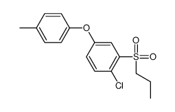 1-chloro-4-(4-methylphenoxy)-2-propylsulfonylbenzene Structure