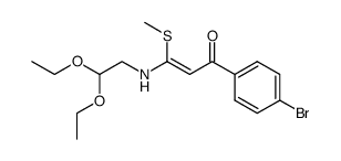 (E)-1-(4-Bromo-phenyl)-3-(2,2-diethoxy-ethylamino)-3-methylsulfanyl-propenone结构式