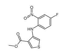 4-(4-fluoro-2-nitro-anilino)-thiophene-3-carboxylic acid methyl ester结构式