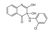 3-(2-chloroanilino)-3-hydroxy-1H-quinoline-2,4-dione结构式