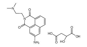 5-amino-2-[2-(dimethylamino)ethyl]benzo[de]isoquinoline-1,3-dione,(2S)-2-hydroxybutanedioic acid结构式