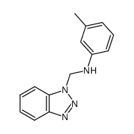 N-benzotriazol-1-ylmethyl-3-methyl-aniline结构式