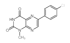 2,4(1H,3H)-Pteridinedione,6-(4-chlorophenyl)-1-methyl- picture