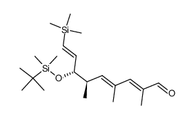 7-(tert-butyl-dimethyl-silanyloxy)-2,4,6-trimethyl-9-trimethylsilanyl-nona-2,4,8-trienal结构式