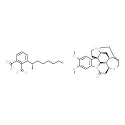 Strychnidin-10-one, 2,3-dimethoxy-, compd. with (S)-mono(1-methylheptyl)-1,2-benzenedicarboxylate (1:1) Structure