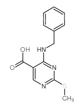 4-(苄基氨基)-2-(甲基硫代)嘧啶-5-羧酸结构式