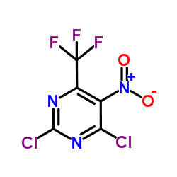 2,4-Dichloro-5-nitro-6-(trifluoromethyl)pyrimidine Structure